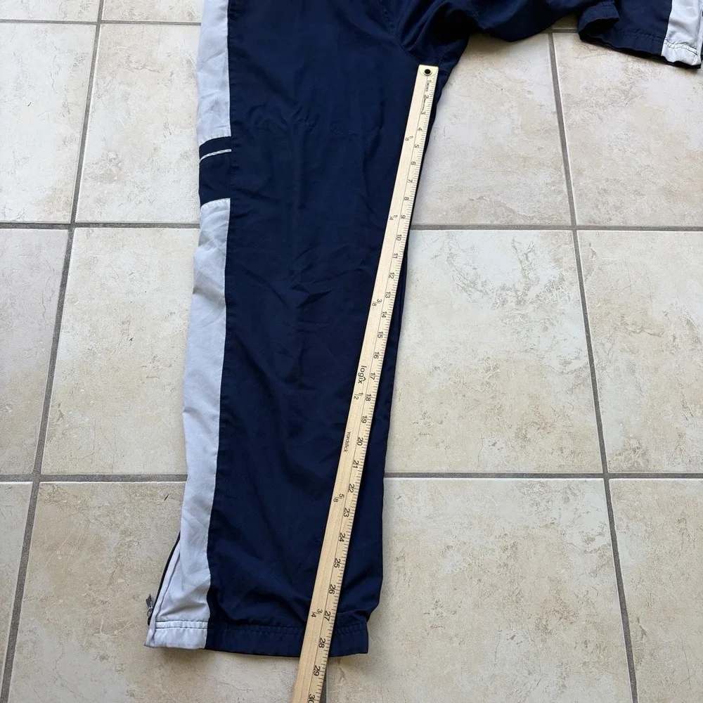 Vintage Nike Pants Womens XL Blue Track Striped Baggy‎ Wide Leg High Rise Y2K